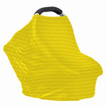Yellow Plastic Building Blocks Print Baby Seat Cover
