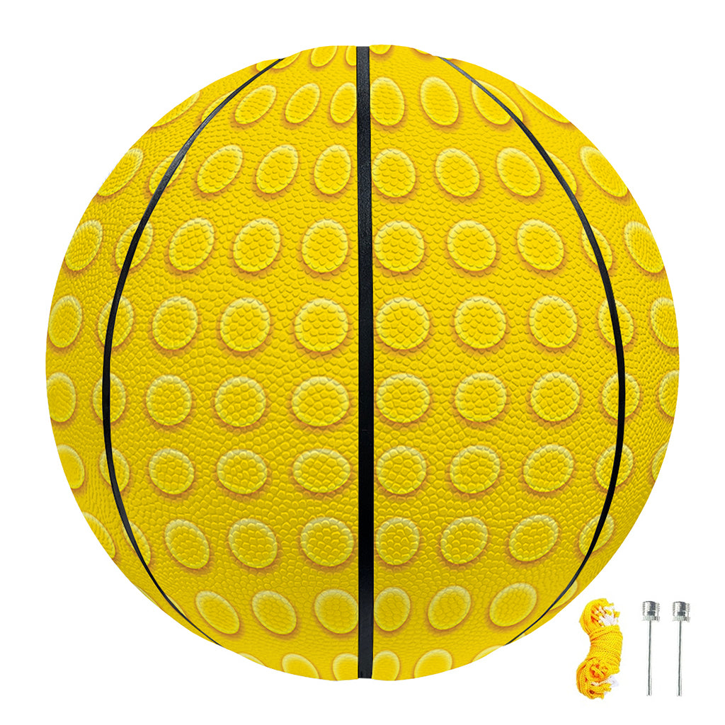 Yellow Plastic Building Blocks Print Basketball