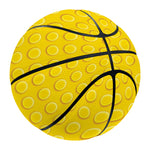 Yellow Plastic Building Blocks Print Basketball