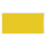 Yellow Plastic Building Blocks Print Beach Towel