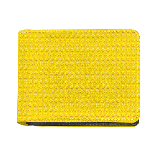 Yellow Plastic Building Blocks Print Bifold Wallet