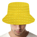 Yellow Plastic Building Blocks Print Bucket Hat