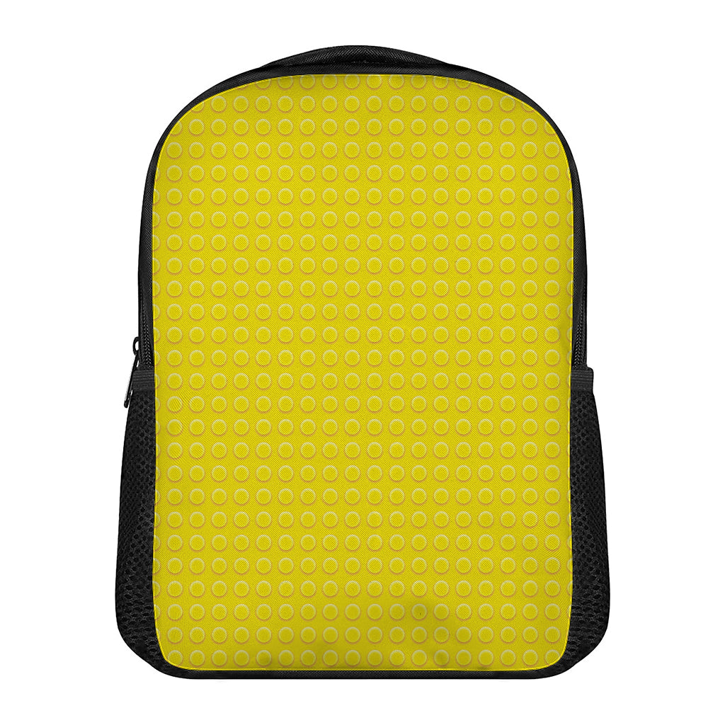 Yellow Plastic Building Blocks Print Casual Backpack