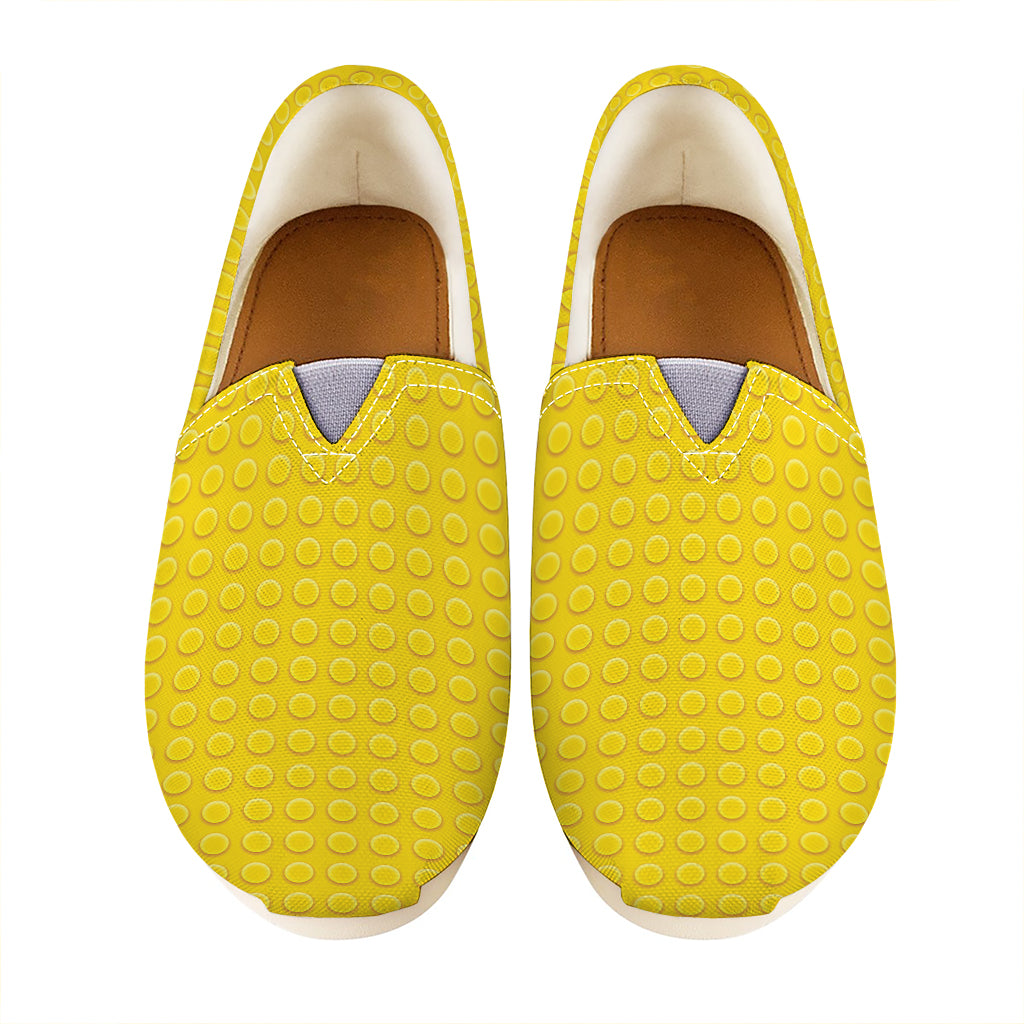 Yellow Plastic Building Blocks Print Casual Shoes