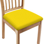 Yellow Plastic Building Blocks Print Chair Cushion Cover