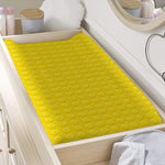 Yellow Plastic Building Blocks Print Changing Pad Cover