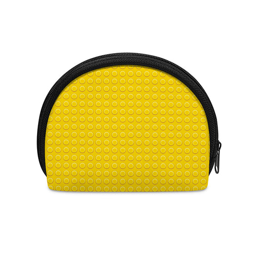 Yellow Plastic Building Blocks Print Coin Purse