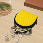 Yellow Plastic Building Blocks Print Coin Purse