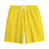 Yellow Plastic Building Blocks Print Cotton Shorts