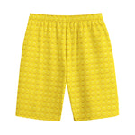 Yellow Plastic Building Blocks Print Cotton Shorts