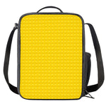 Yellow Plastic Building Blocks Print Crossbody Lunch Bag