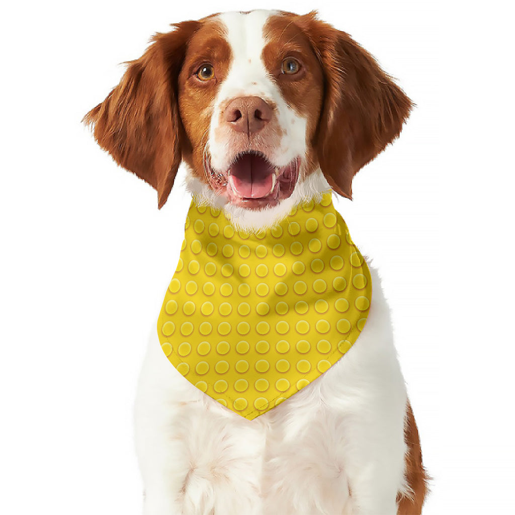 Yellow Plastic Building Blocks Print Dog Bandana