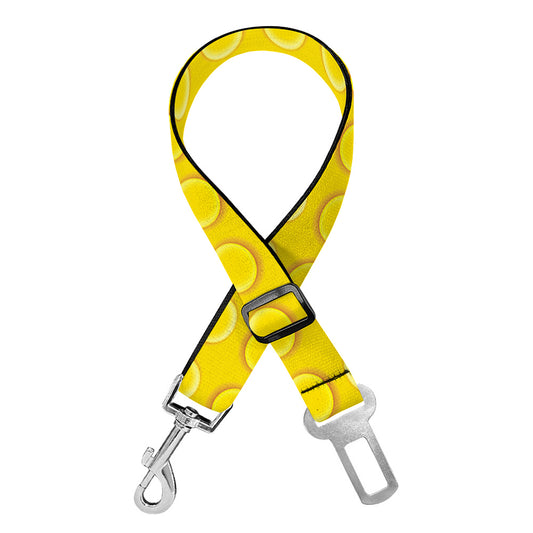 Yellow Plastic Building Blocks Print Dog Seat Belt