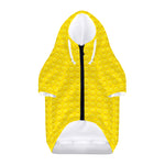 Yellow Plastic Building Blocks Print Dog Zip Up Hoodie
