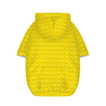 Yellow Plastic Building Blocks Print Dog Zip Up Hoodie