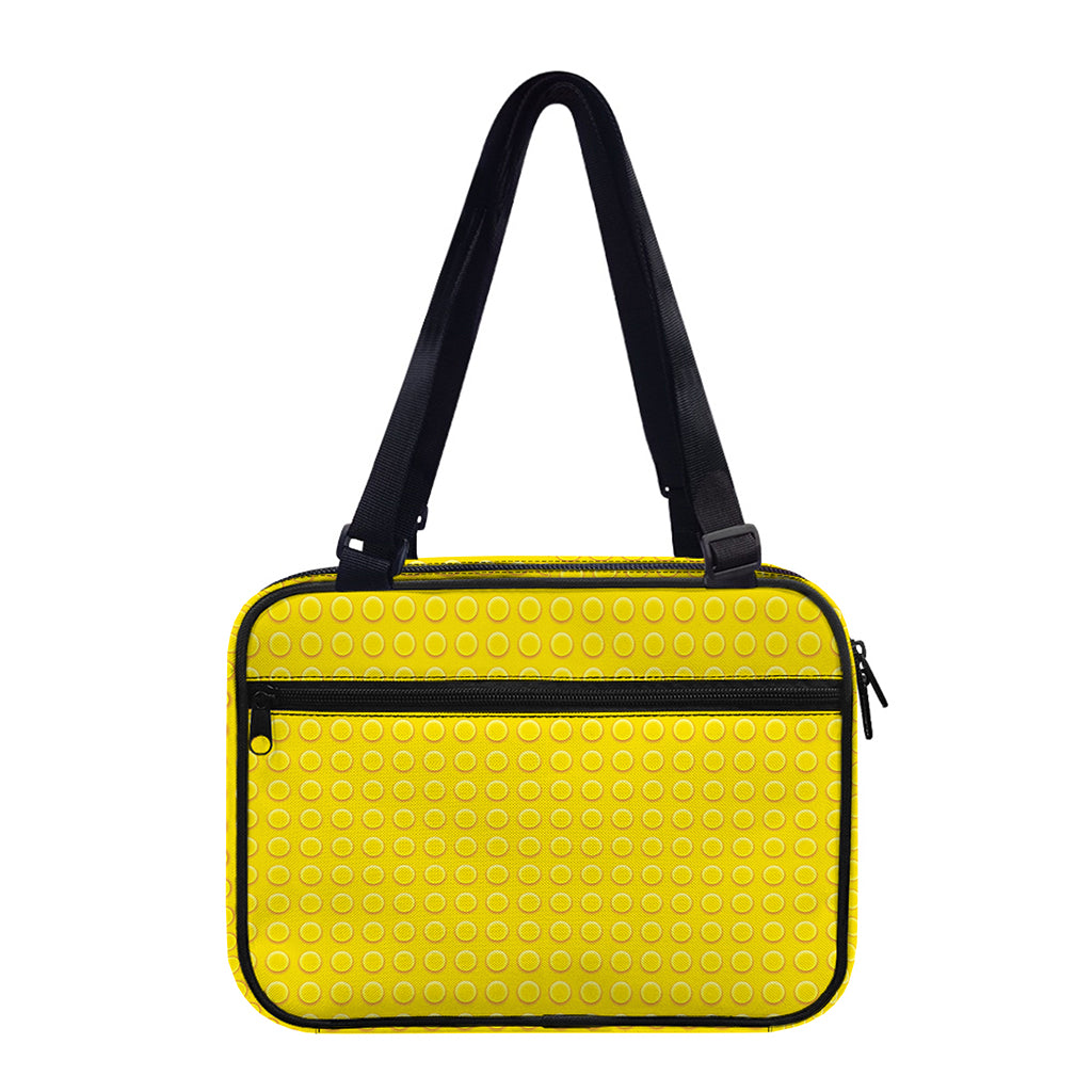 Yellow Plastic Building Blocks Print Double Strap Bible Bag