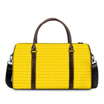Yellow Plastic Building Blocks Print Duffle Bag