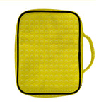 Yellow Plastic Building Blocks Print Front Pocket Bible Bag