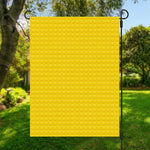 Yellow Plastic Building Blocks Print Garden Flag