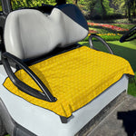Yellow Plastic Building Blocks Print Golf Cart Seat Cover