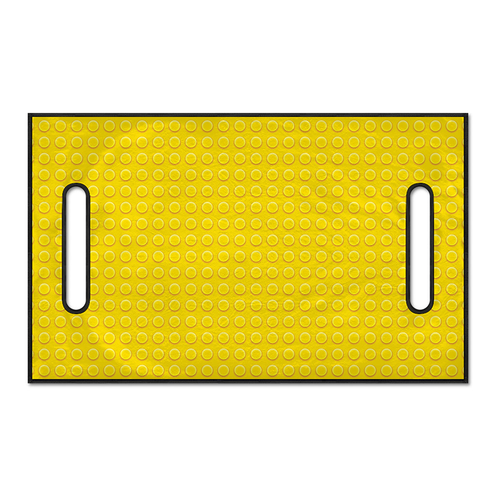Yellow Plastic Building Blocks Print Golf Cart Seat Cover