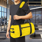 Yellow Plastic Building Blocks Print Gym Bag