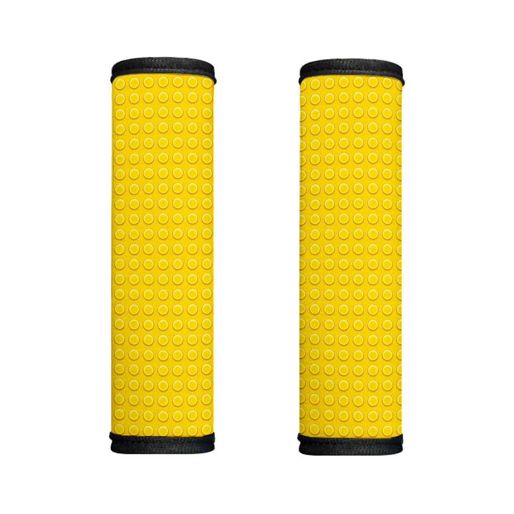 Yellow Plastic Building Blocks Print Handle Covers