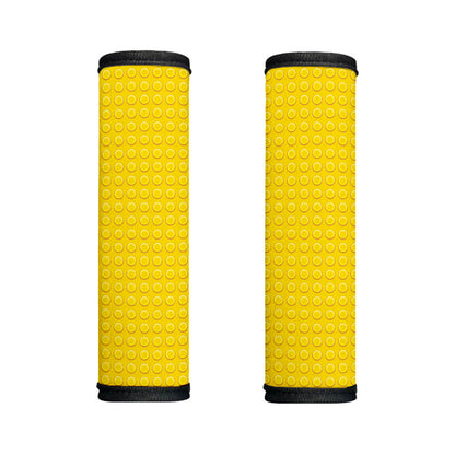 Yellow Plastic Building Blocks Print Handle Covers