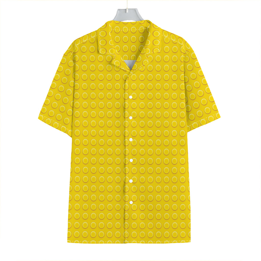 Yellow Plastic Building Blocks Print Hawaiian Shirt