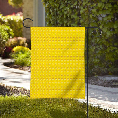 Yellow Plastic Building Blocks Print House Flag