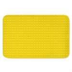 Yellow Plastic Building Blocks Print Indoor Door Mat