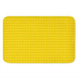 Yellow Plastic Building Blocks Print Indoor Door Mat