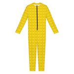 Yellow Plastic Building Blocks Print Jumpsuit