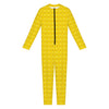 Yellow Plastic Building Blocks Print Jumpsuit