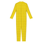 Yellow Plastic Building Blocks Print Jumpsuit