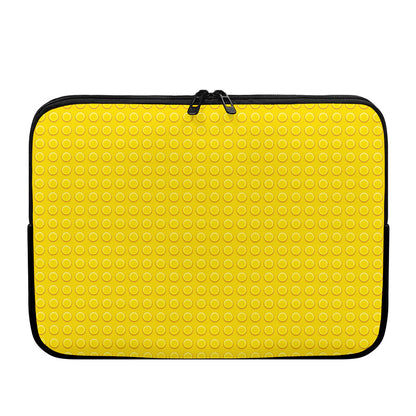Yellow Plastic Building Blocks Print Laptop Sleeve