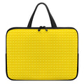 Yellow Plastic Building Blocks Print Laptop Sleeve With Handle