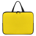 Yellow Plastic Building Blocks Print Laptop Sleeve With Handle