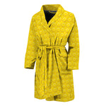 Yellow Plastic Building Blocks Print Men's Bathrobe