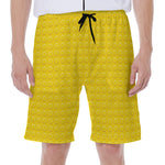 Yellow Plastic Building Blocks Print Men's Beach Shorts