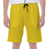 Yellow Plastic Building Blocks Print Men's Beach Shorts