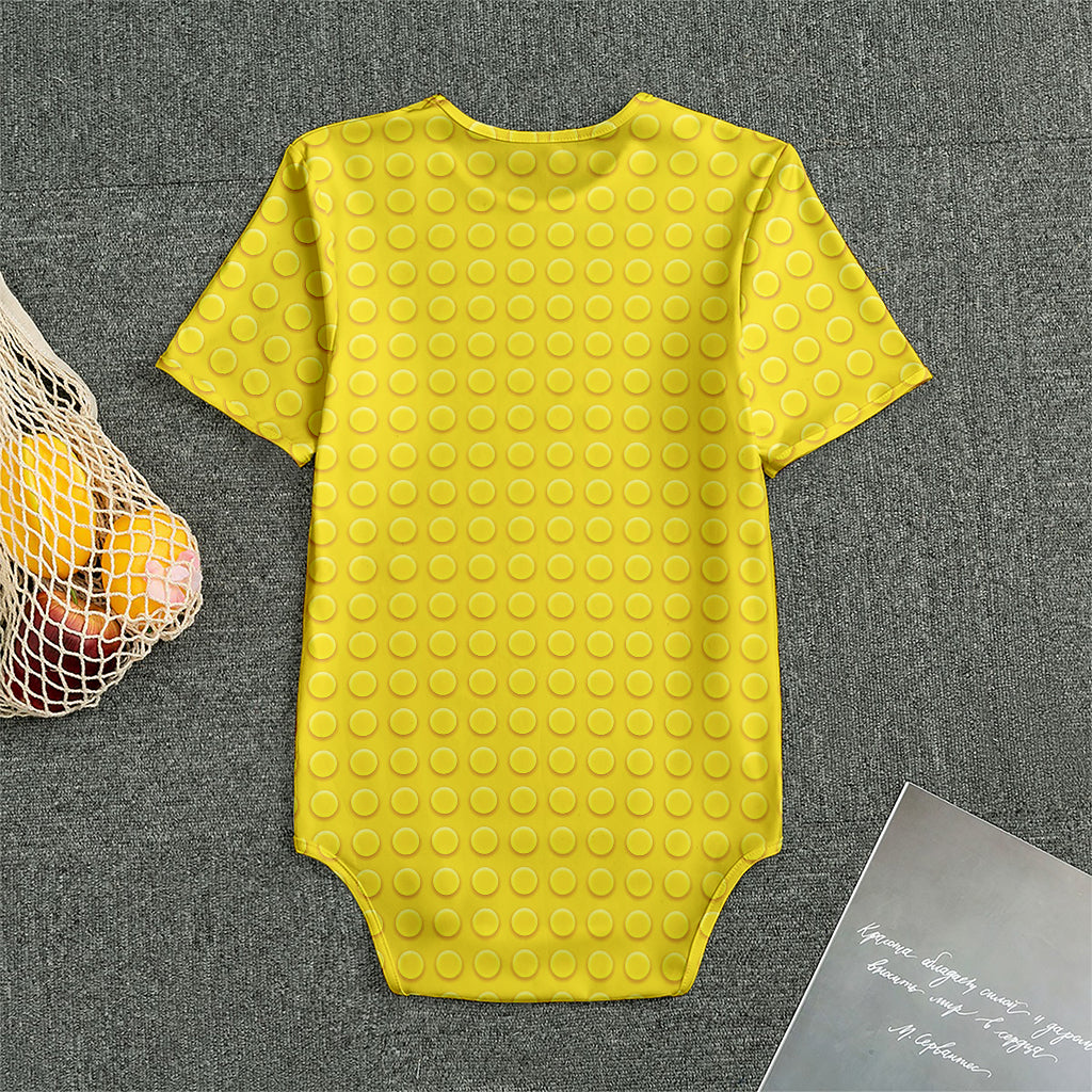 Yellow Plastic Building Blocks Print Men's Bodysuit