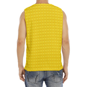 Yellow Plastic Building Blocks Print Men's Fitness Tank Top