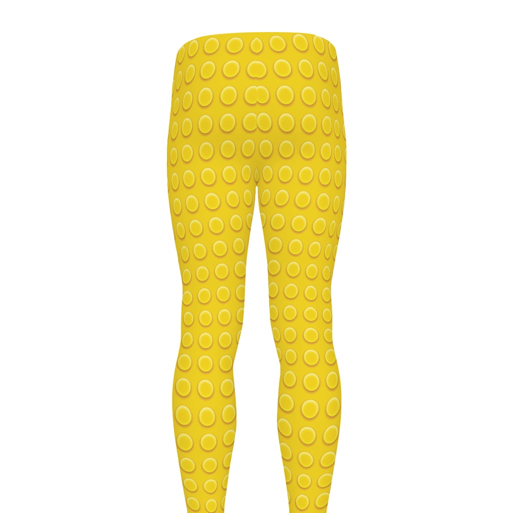 Yellow Plastic Building Blocks Print Men's leggings