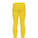 Yellow Plastic Building Blocks Print Men's leggings