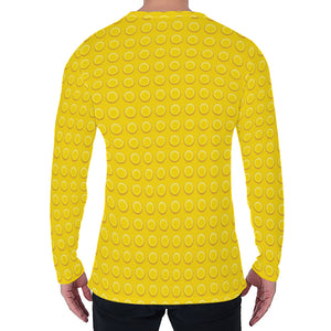 Yellow Plastic Building Blocks Print Men's Long Sleeve T-Shirt