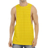 Yellow Plastic Building Blocks Print Men's Muscle Tank Top