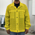 Yellow Plastic Building Blocks Print Men's Shirt Jacket