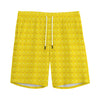 Yellow Plastic Building Blocks Print Men's Sports Shorts