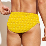 Yellow Plastic Building Blocks Print Men's Swim Briefs